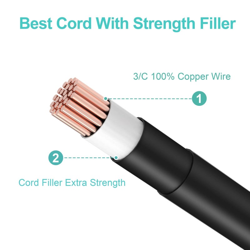 ABLEGRID 6ft Power Cord Cable for Fender Frontman 15R 15G 212R 25R Amplifiers - Image 4